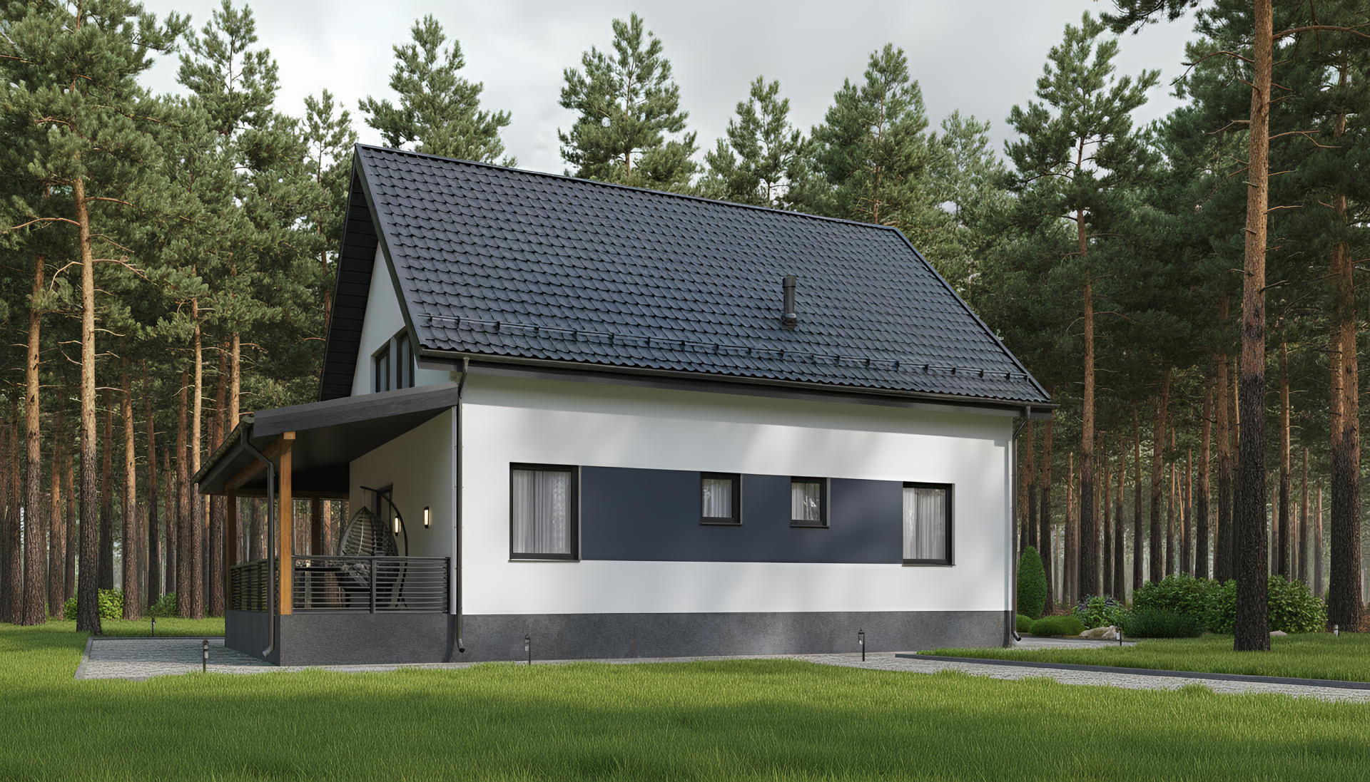 Дом с мансардой